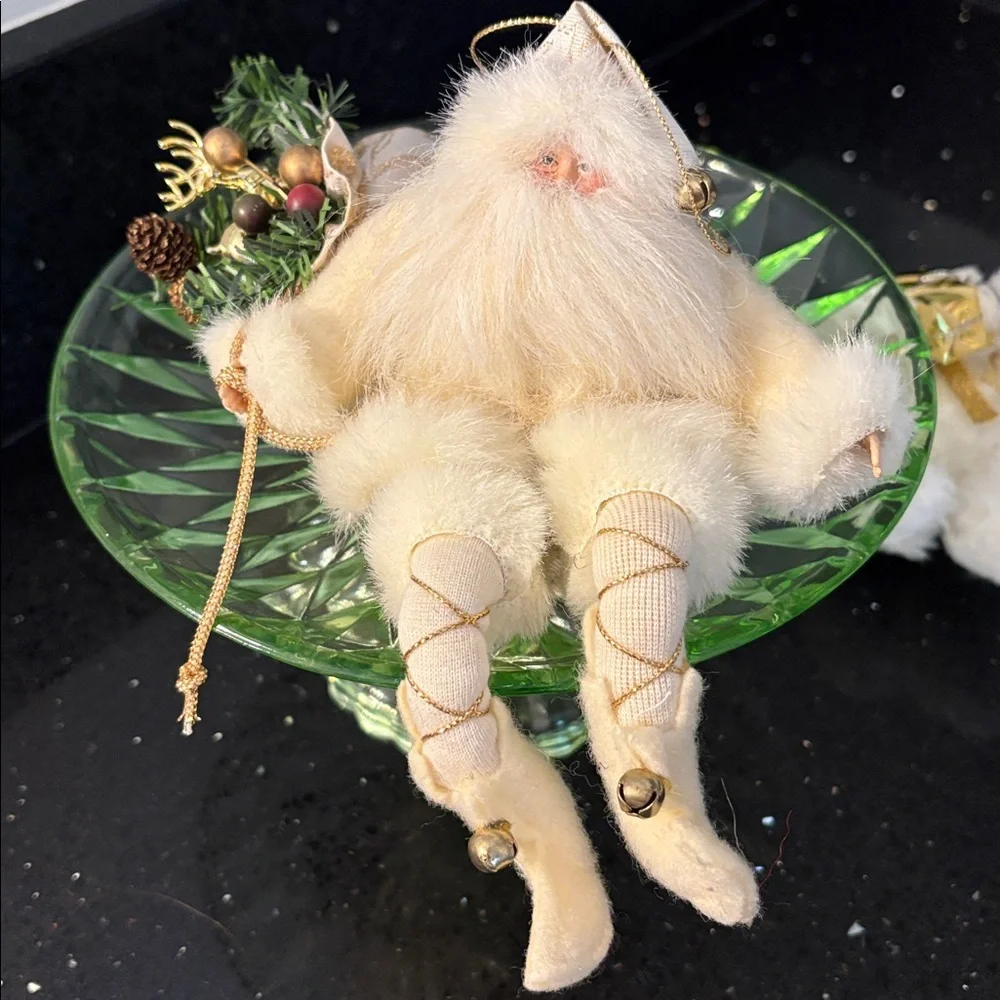 BUNDLE/7 Plushie Boyds Hinged Angel Bears Brocade Santa Roly Poly Rudolphs - Picture 10 of 16